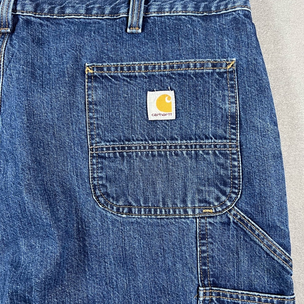 Carharrt Men’s Loose Fit Denim Carpenter Jeans Men Size 42x32 - Picture 2 of 11